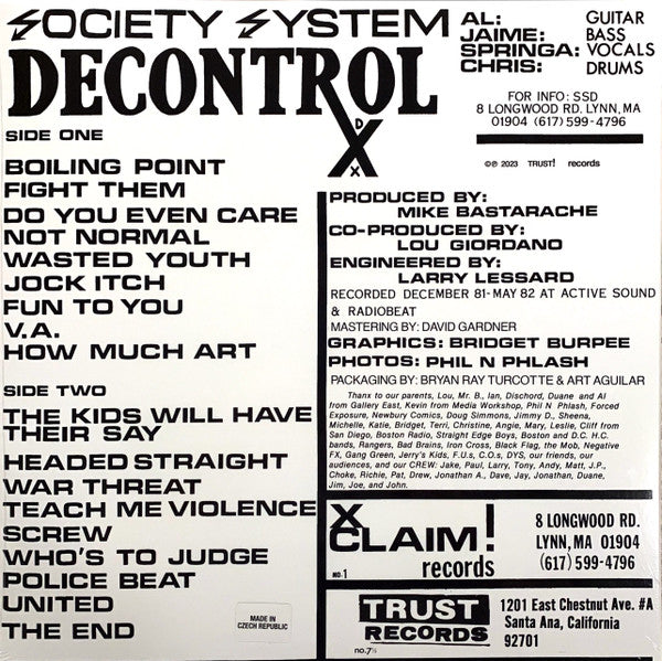 SSD : The Kids Will Have Their Say (12",45 RPM,Album,Limited Edition,Reissue,Remastered)