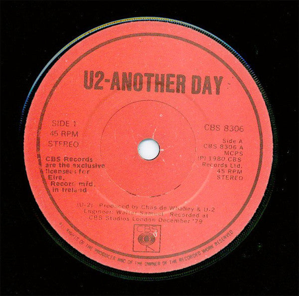 U2 : Another Day (7", Single, RE, Red)