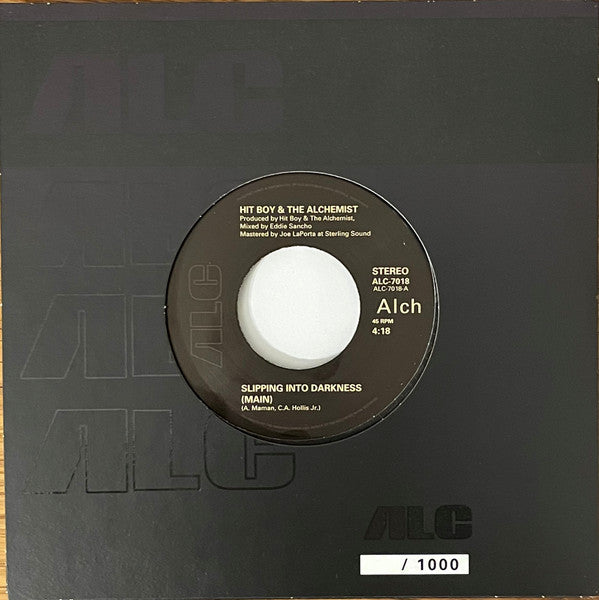 The Alchemist*, Hit Boy* : Slipping Into Darkness (7", Single, Ltd, Num)