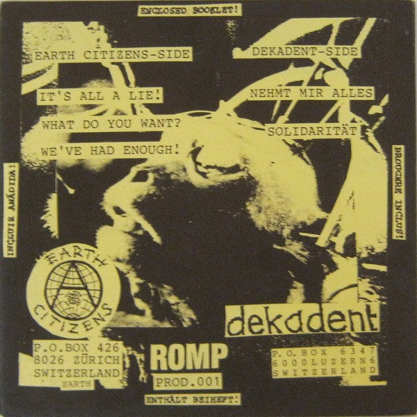 Earth Citizens / Dekadent (4) : Wie Lange Noch ? (7")