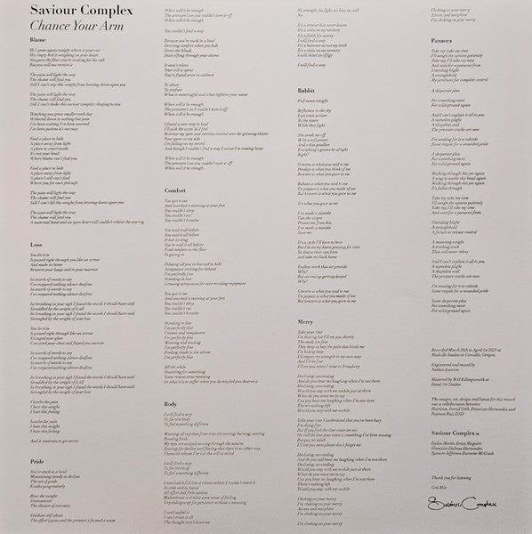 Saviour Complex (2) : Chance Your Arm (LP,45 RPM)