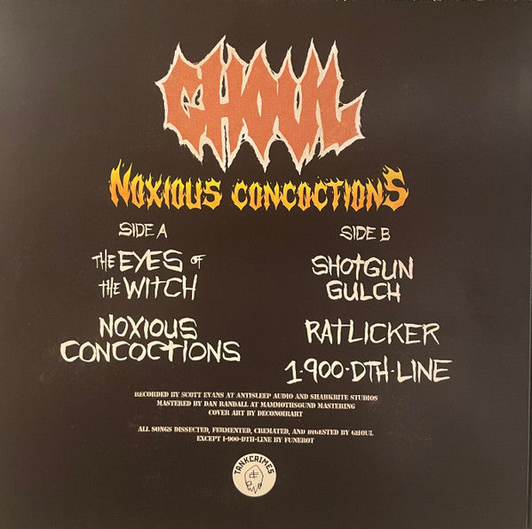 Ghoul (2) : Noxious Concoctions (12", EP, Ora)