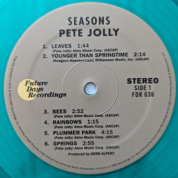 Pete Jolly : Seasons (LP,Album,Limited Edition,Reissue,Remastered)
