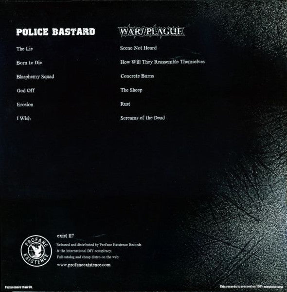 Police Bastard / War//Plague : Attrition (LP,Album)