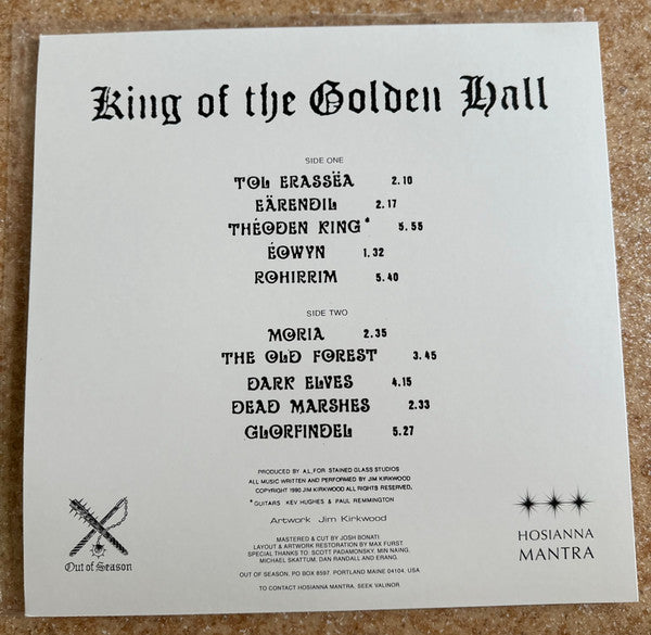 Jim Kirkwood : King Of The Golden Hall (LP,Album,Limited Edition,Remastered)