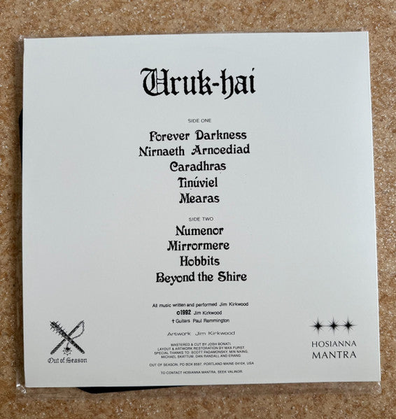 Jim Kirkwood : Uruk-Hai (LP, Album, Ltd, RM)
