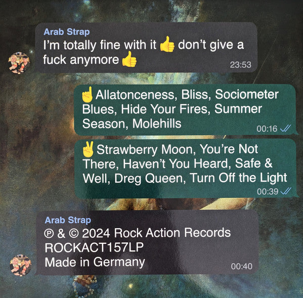 Arab Strap : I'm Totally Fine With It ? Don't Give A Fuck Anymore ? (LP,Album,Limited Edition)