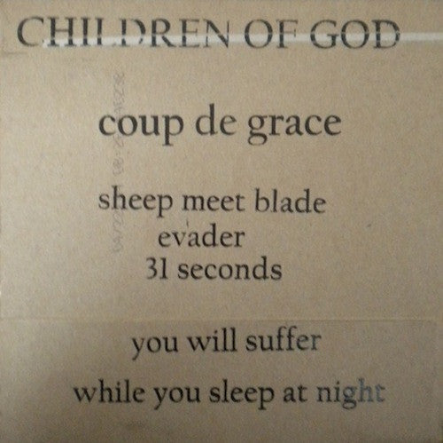 Children Of God : Coup De Grace (7", EP)
