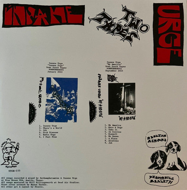 Insane Urge : Two Tapes (LP, Comp)
