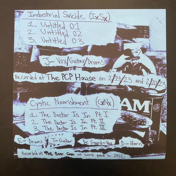 Industrial Suicide, Cystic Nourishment : Industrial Suicide / Cystic Nourishment (5",Single Sided,EP,Special Cut)