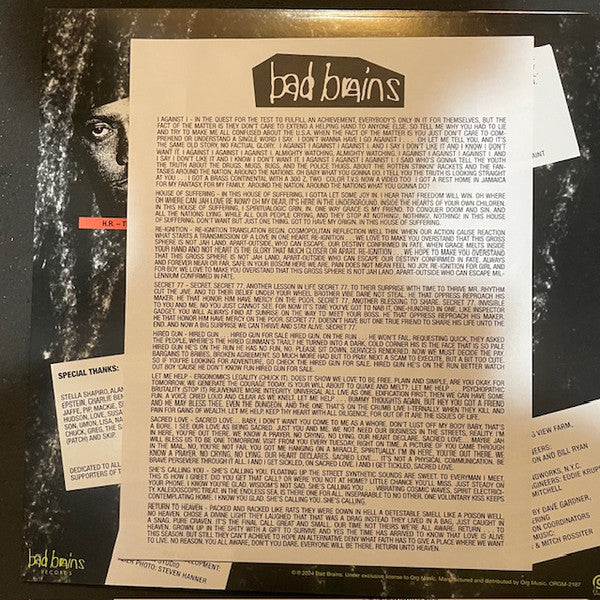 Bad Brains : I Against I (LP,Album,Reissue,Remastered)