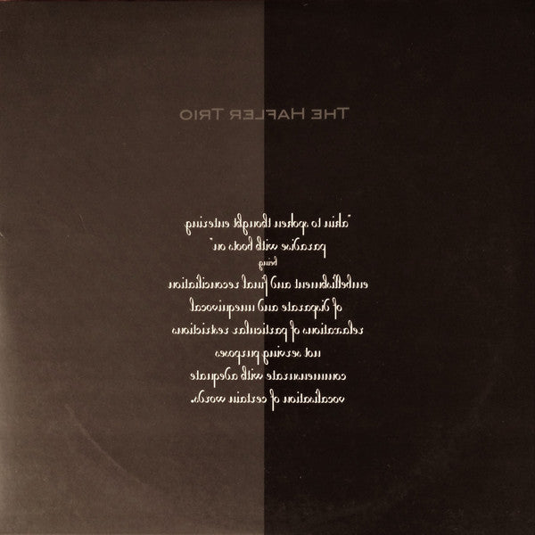 The Hafler Trio : The Moment When We Blow The Flour From Our Tongues (10", Ltd, Cle)