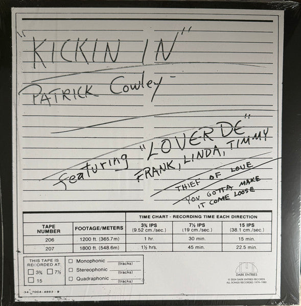 Patrick Cowley : Kickin' In (12",33 ⅓ RPM,EP,Reissue)