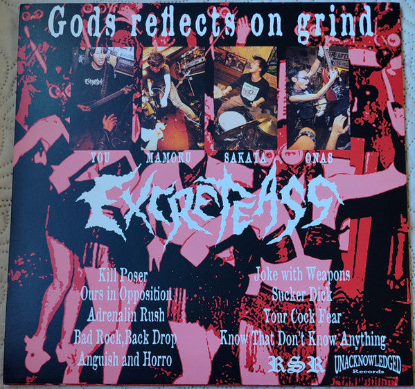 Excreteass : Gods Reflects On Grind (LP,45 RPM,Album)