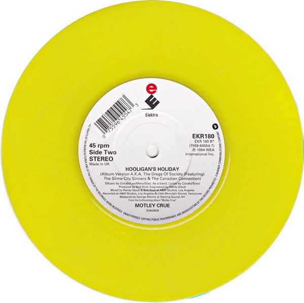 Mötley Crüe : Hooligan's Holiday (7",45 RPM,Single,Limited Edition)