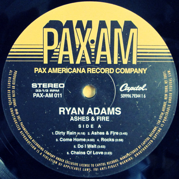 Ryan Adams : Ashes & Fire (LP,Album)