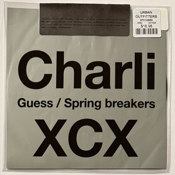 Charli XCX : Guess / Spring Breakers (7",45 RPM,Single,Limited Edition)