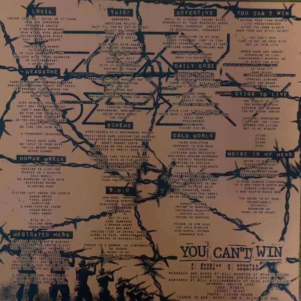 Total Defeat : You Can't Win (12")