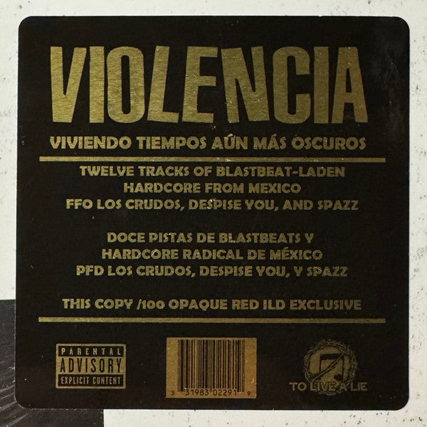 Violencia (2) : Viviendo Tiempos Aún Más Oscuros (12",45 RPM)