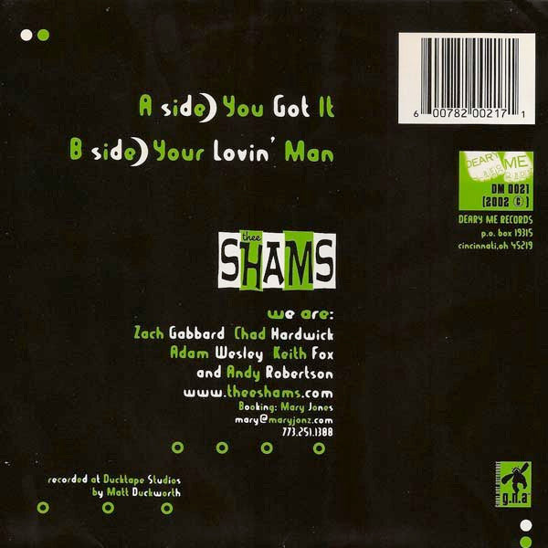Thee Shams : You Got It / Your Lovin' Man (Single,45 RPM,7")