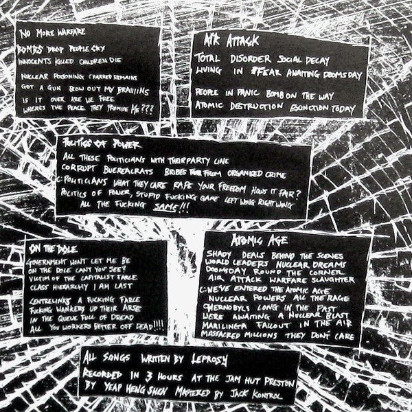 Leprosy (2) : 5 Tracks (7")