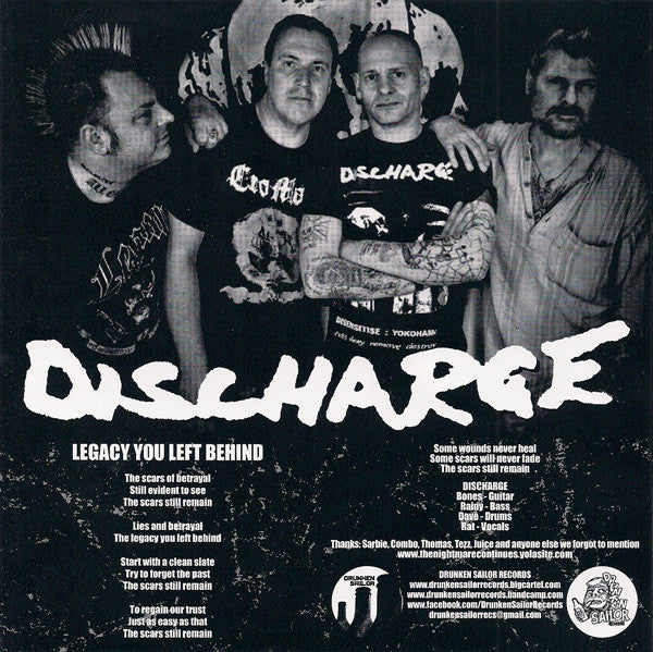 Off With Their Heads / Discharge : Never Run / Legacy You Left Behind (7",45 RPM)
