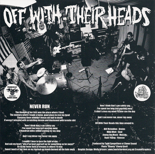 Off With Their Heads / Discharge : Never Run / Legacy You Left Behind (7",45 RPM)