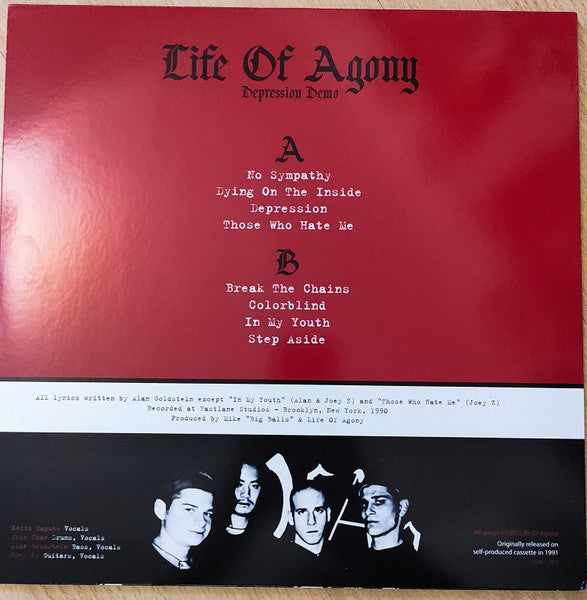Life Of Agony : Depression  (LP,Unofficial Release)