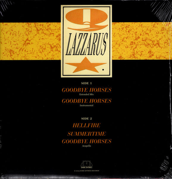 Q. Lazzarus : Goodbye Horses (12",45 RPM,Stereo)