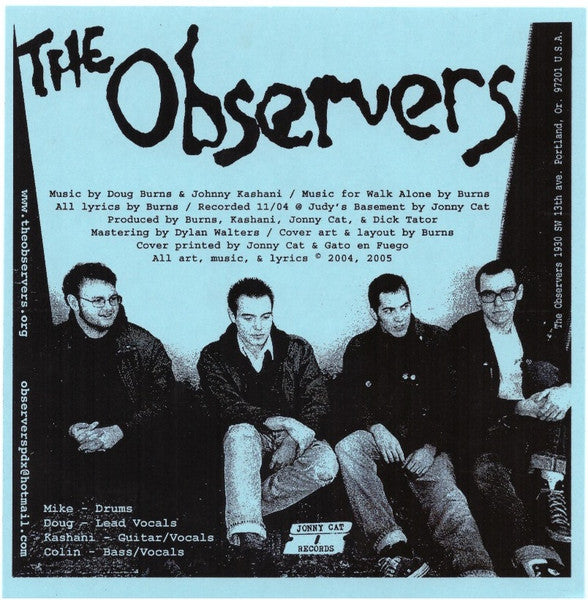 The Observers (2) : Walk Alone (7", EP, Num, Pal)