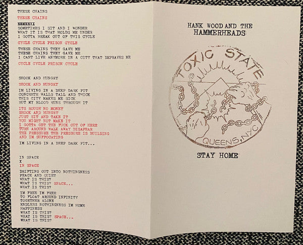 Hank Wood And The Hammerheads : Stay Home!! (12",45 RPM,Album)