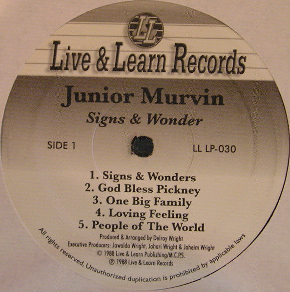 Junior Murvin : Signs & Wonders (LP, Album, RE)
