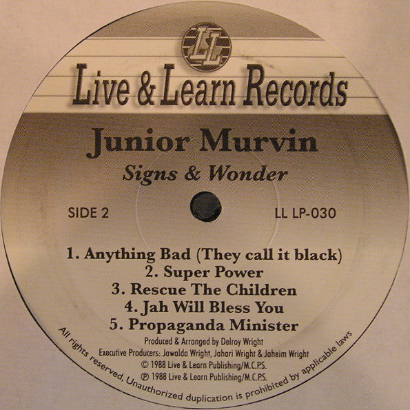 Junior Murvin : Signs & Wonders (LP, Album, RE)