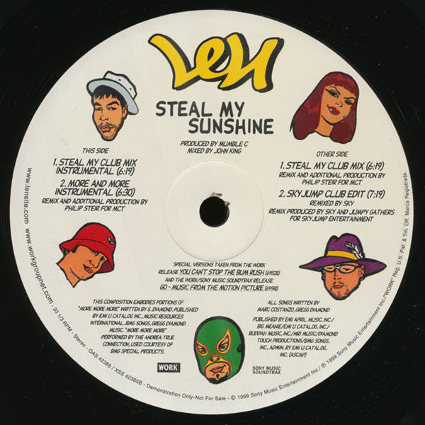 Len : Steal My Sunshine (12",33 ⅓ RPM)