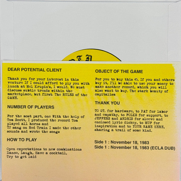 Chris Rael : November 18, 1983 (7",45 RPM,Limited Edition)