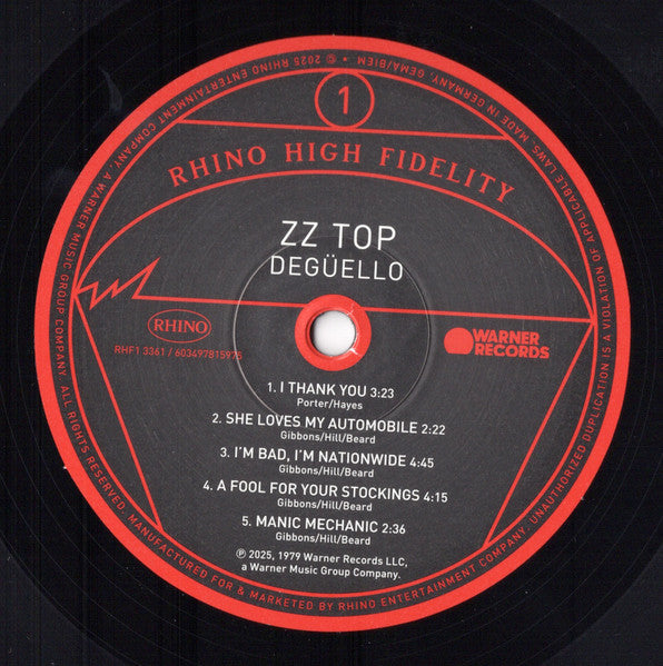 ZZ Top : From The Top: 1979-1990 (LP,Album,Limited Edition,Numbered,Reissue,Stereo)