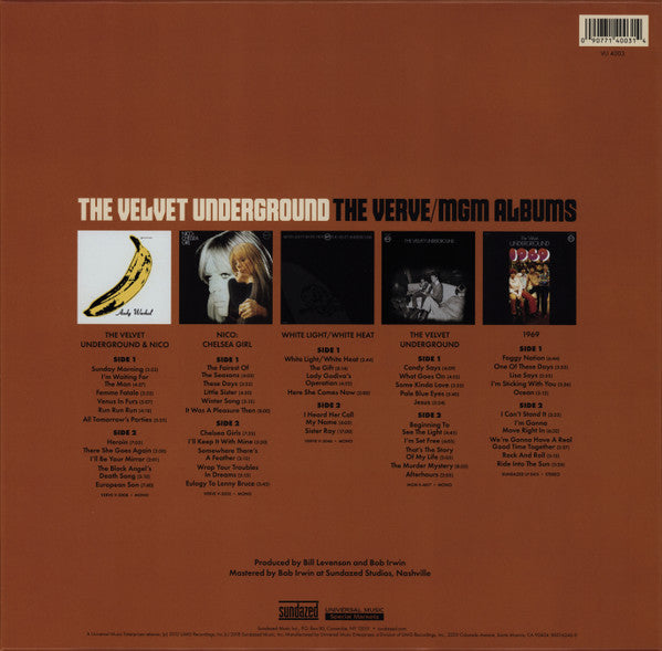 Velvet Underground, The : The Verve/MGM Albums (LP,Album,Reissue,Remastered,Repress,Mono)