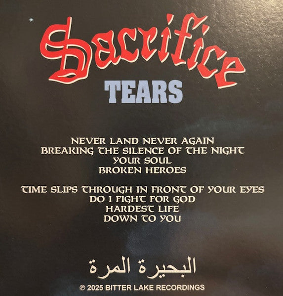 Sacrifice (4) : Tears (LP, Album, RE, RM)