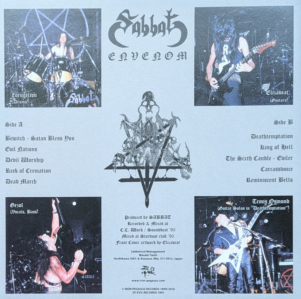 Sabbat : Envenom (LP,Album,Reissue,Repress)