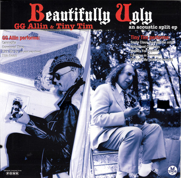 Tiny Tim & GG Allin : Beautifully Ugly (12",45 RPM,Mini-Album)