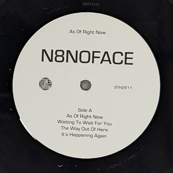 N8NOFACE : As Of Right Now (LP,Album)