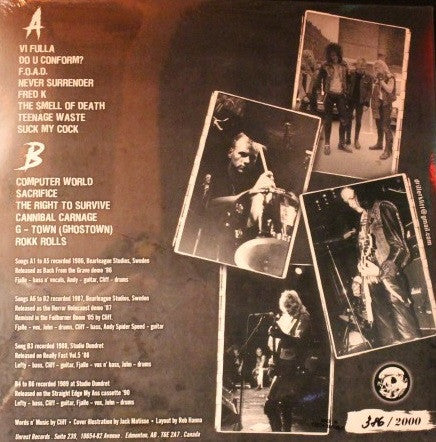 Black Uniforms : Splatter Punx On Acid (LP,Compilation,Limited Edition,Numbered)