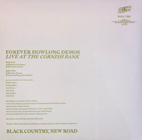 Black Country, New Road : Forever Howlong Demos: Live At The Cornish Bank (LP,45 RPM,EP,Limited Edition)