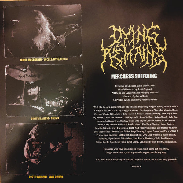 Dying Remains : Merciless Suffering (LP,Album)