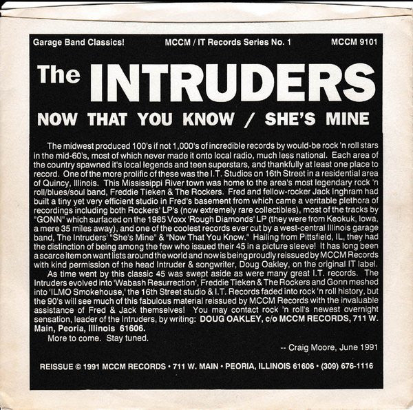 Intruders (4), The : Now That You Know / She's Mine (7",45 RPM,Reissue,Remastered)