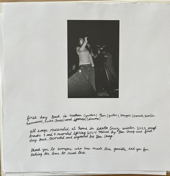 First Day Back : Forward (LP,Album,Limited Edition,Numbered)