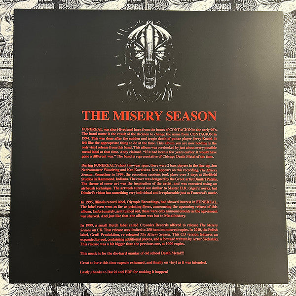 Funereal (2) : The Misery Season (LP,Album,Reissue,Remastered)