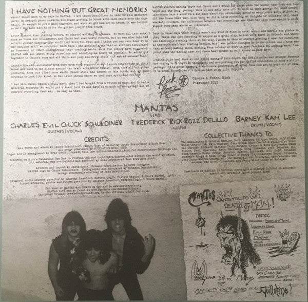 Mantas (3) : Death By Metal (LP,Compilation)