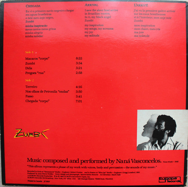 Naná Vasconcelos : Zumbi (LP,Album)