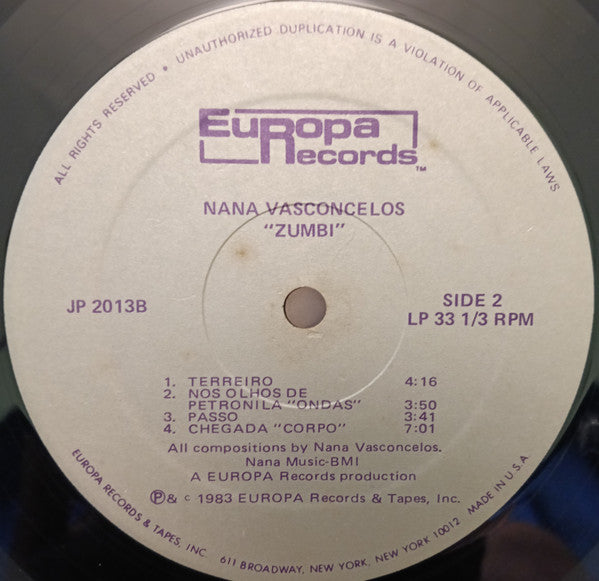 Naná Vasconcelos : Zumbi (LP,Album)